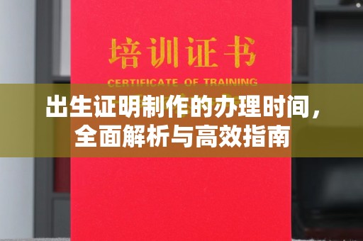 海东出生证明制作的办理时间，全面解析与高效指南